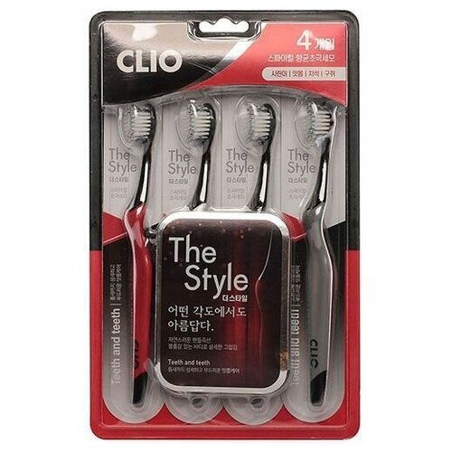 Зубная щетка набор 4 шт [Clio] The Style Toothbrush 4 Set зубная щетка набор 4шт clio curved nine toothbrush 4