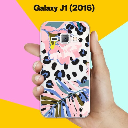 Силиконовый чехол на Samsung Galaxy J1 (2016) Пятна / для Самсунг Галакси Джей 1 (2016) чехол книжка миндальные круассаны на samsung galaxy j1 2016 самсунг джей 1 2016 черный