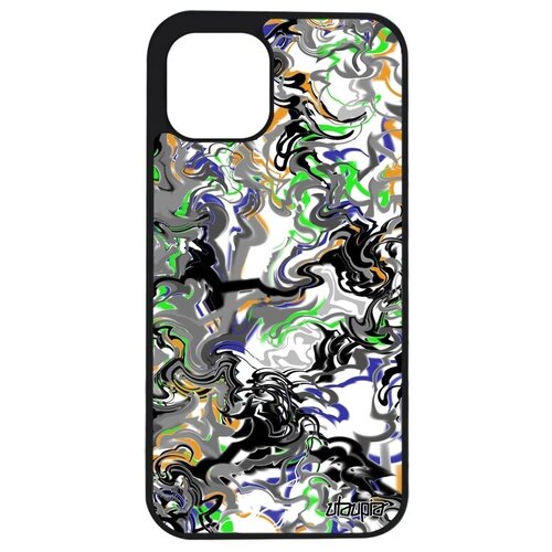 фото Противоударный чехол на смартфон // apple iphone 12 mini // "мраморный фон" спираль узор, utaupia, цветной