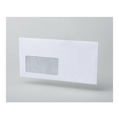 Конверты C65 114x229, 80г/м2, окно 45x90 слева внизу, запечатка, клапан автомат, декстрин, 1000 штук