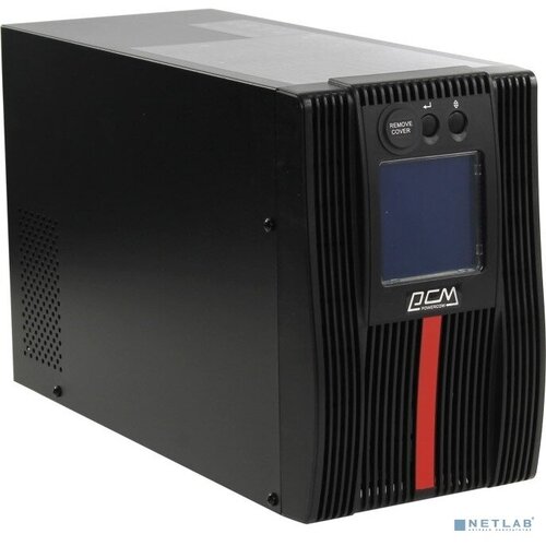 PowerCom ИБП PowerCom Macan MAC-1000 UPS On-Line, 1000VA / 1000W, Tower, 4 xC13, LCD, Serial+USB, SNMPslot, подкл. доп. батарей (1034861)