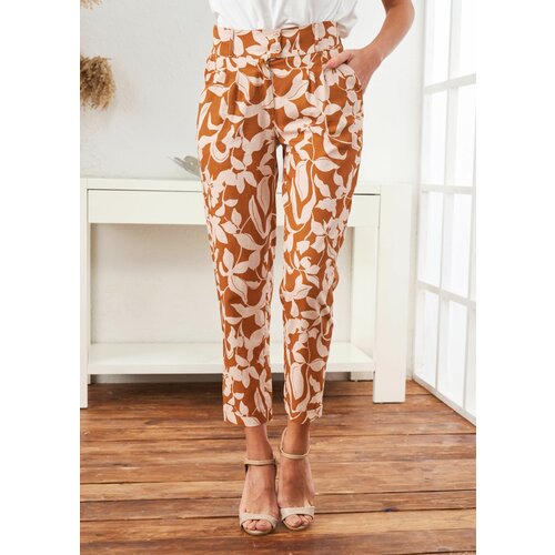 фото Брюки relax mode, размер 46, горчичный, бежевый