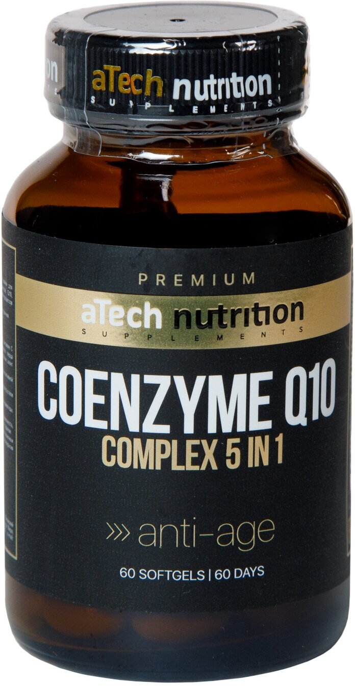 Капсулы aTech Nutrition Premium Coenzyme Q10 Complex 5 in 1 Anti-age, 0.7 г, 60 шт.