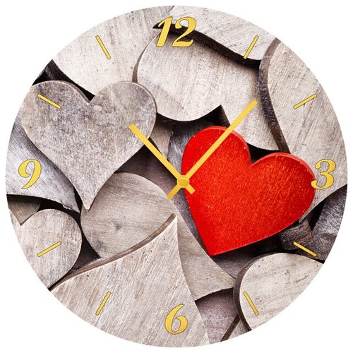 фото Svs настенные часы svs 3001897 красный двухэтажный автобус