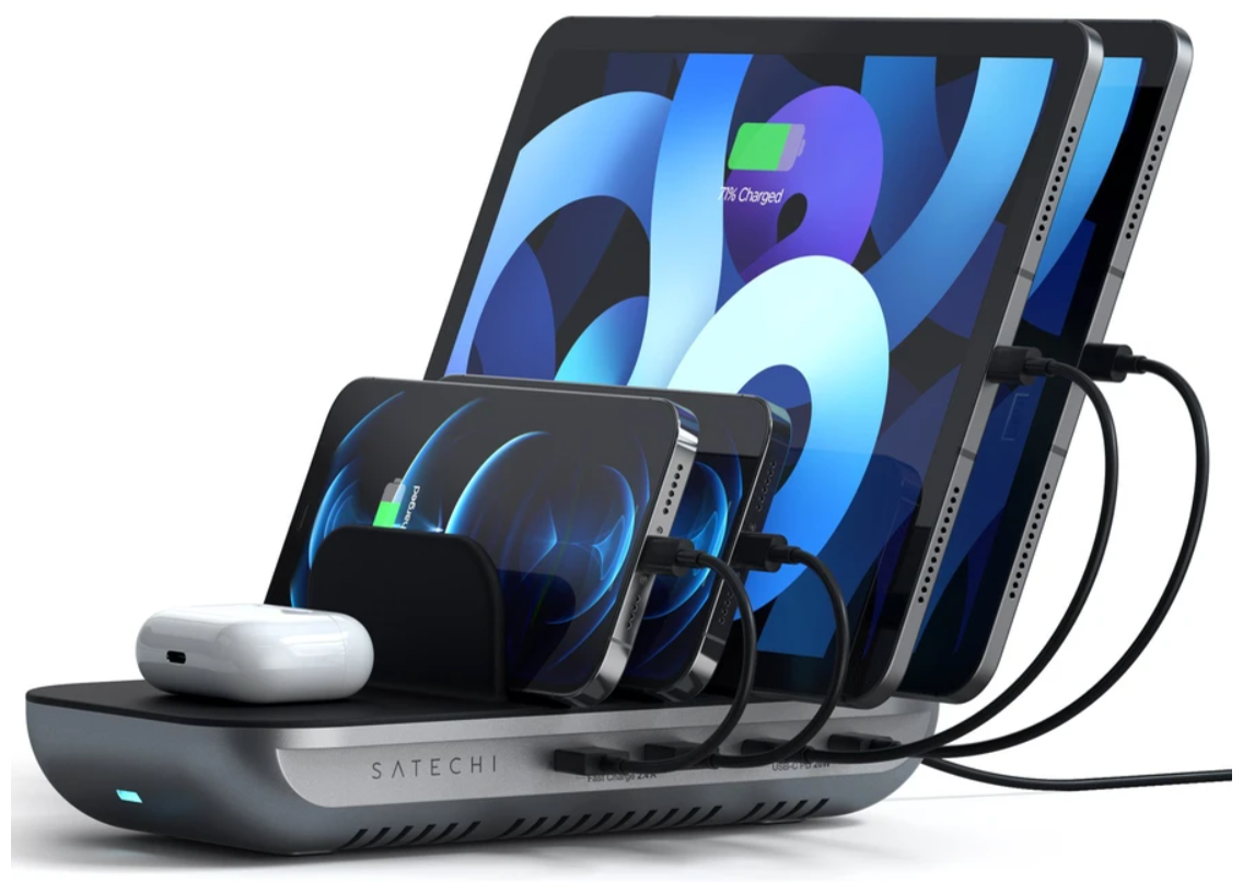 Зарядная станция для мобильных устройств Satechi Dock5 Multi-Device Charging Station with Wireless Charging, Серый ST-WCS5PM-EU - фото №4