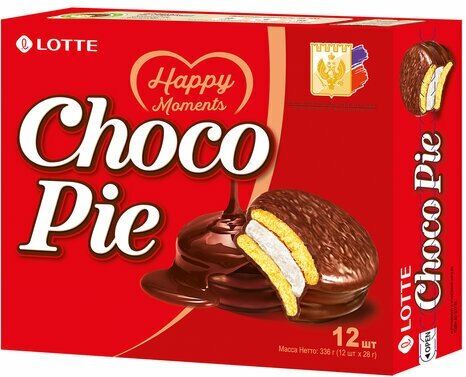 Печенье "Choco Pie" ("Чоко Пай"), Россия, вес нетто 336 - фотография № 1