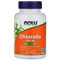 Таблетки NOW Chlorella 1000 мг, 210 г, 1000 мг, 120 шт.