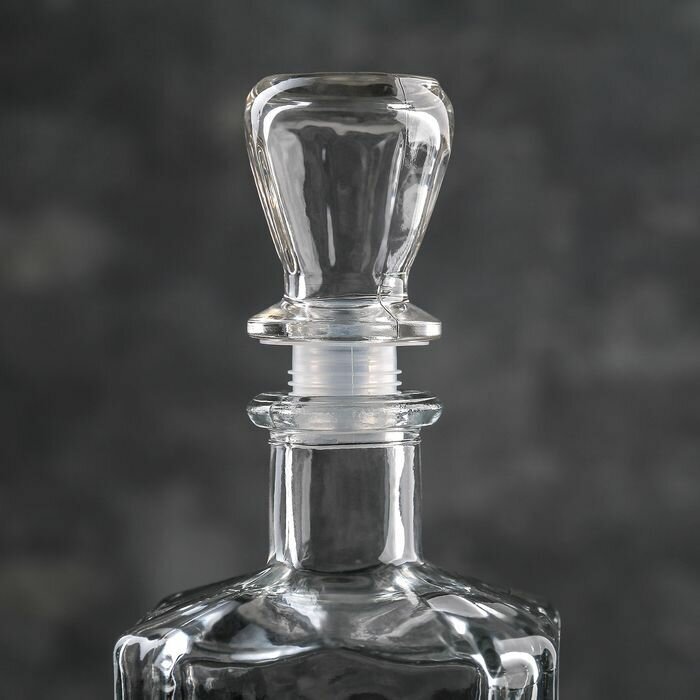 Подарочный Графин "ставрополь 2", 500 мл, со стеклянной пробкой (бутылка / штоф / кувшин для сервировки, подачи, хранения и выдержки коньяка, бренди, водки, настоек) - 2 шт.