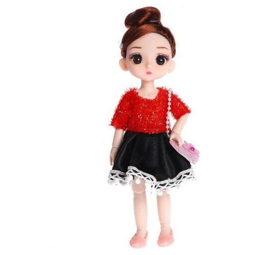 Кукла модная шарнирная «Лиза» в платье, микс кукла модная шарнирная лиза в платье микс