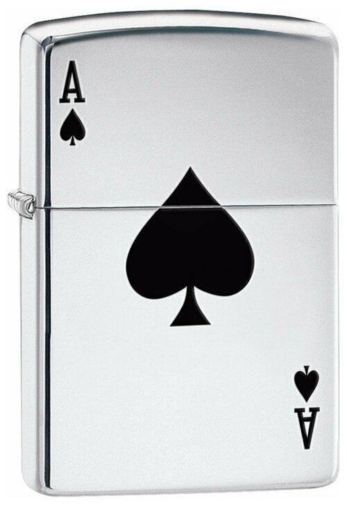 ZIPPO Сlassic с покрытием High Polish Chrome, латунь/сталь, серебристая, 38x13x57 мм