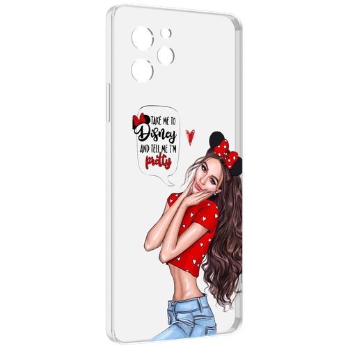 Чехол MyPads Девушка-Мини женский для Huawei Nova Y61 / Huawei Enjoy 50z задняя-панель-накладка-бампер