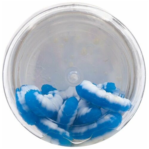 Мягкая приманка для рыбалки NyaskiClub катэрка 15х27 мм 15 гр СЫР Белый-Синий-Белый 10 шт 755₽