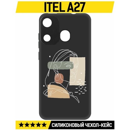 Чехол-накладка Krutoff Soft Case Уверенность для ITEL A27 черный