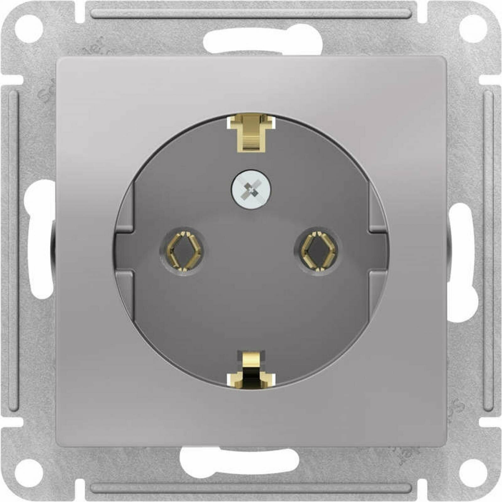 Механизм розетки Schneider Electric AtlasDesign с заземлением, 16А, Алюминий (комплект 3шт) - фотография № 10