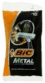 BIC Станок бритвенный Metal, с защитным металическим покрытием, с 1 лезвием, одноразовый, 10 шт. /