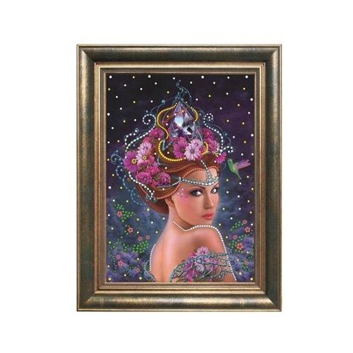 фото 0108 набор для выкладывания стразами 'королева цветов' 28х38 см преобрана