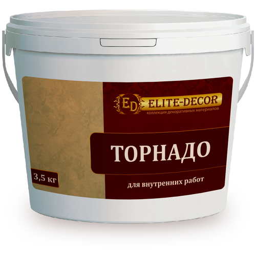 Декоративное покрытие Elite-Decor Торнадо, белый, 3.5 кг