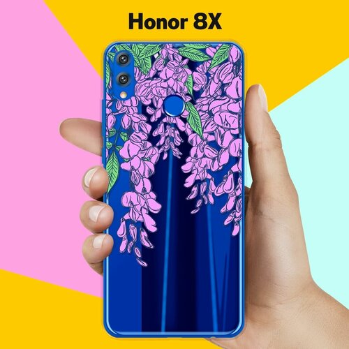 Силиконовый чехол Цветы фиолетовые на Honor 8X силиконовый чехол фиолетовые цветы на honor 9x