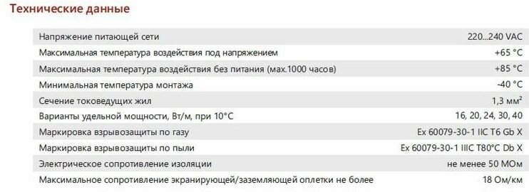 Кабель нагрев. саморег. 30Вт/м с экраном 220В сертификат Ex 16AWG (термопласт) Extherm SXLL30-2CR - фотография № 8