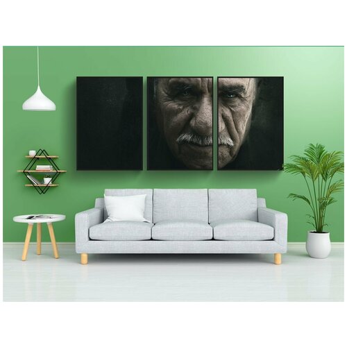 фото Набор модулных постеров для интерьера "человек, старый, пожилой" 60x90 см. в тубусе, без рамки lotsprints