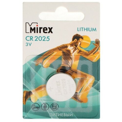 Батарейка литиевая Mirex, CR2025-1BL, 3В, блистер, 1 шт.