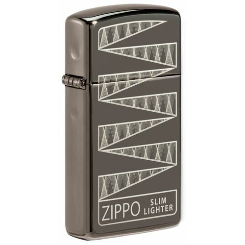 Зажигалка 65th Anniversary Zippo Slim с покрытием Black Ice 49709