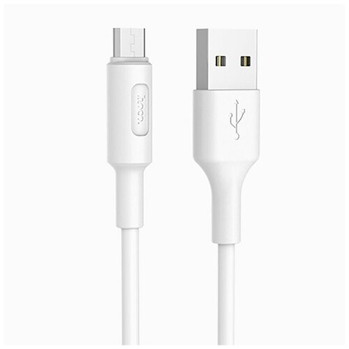 земляника x25 см Кабель USB, micro USB, Hoco X25 Soarer, для HTC, Samsung, 100 см, белый