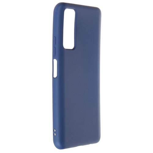 Чехол DF для Huawei P Smart 2021 с микрофиброй Silicone Blue hwOriginal-21