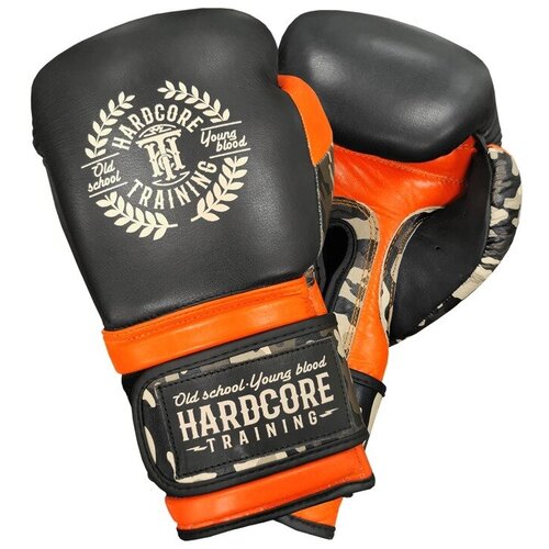 Боксерские перчатки Hardcore Training Orange And Camo - Hardcore Training - Черный - 16 oz
