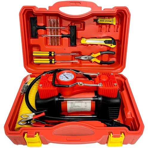 Компрессор Car Air Сompressor Kit 2 in 1 Red