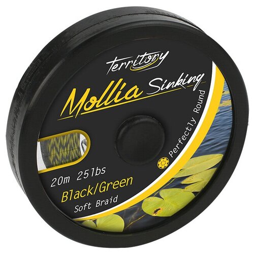 поводковый материал mikado mollia hooklink black brown 15 9 кг 20 м Поводковый материал Mikado MOLLIA HOOKLINK black/green 55 lb (20 м) AMC-MH55B/G