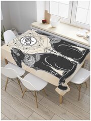 Скатерть прямоугольная JoyArty на кухонный стол "Кошки императора" из оксфорда, 120x145 см