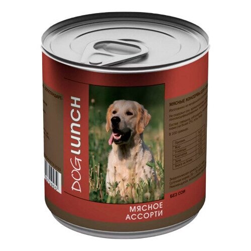 DOG LUNCH Влажный консервированный корм для собак 