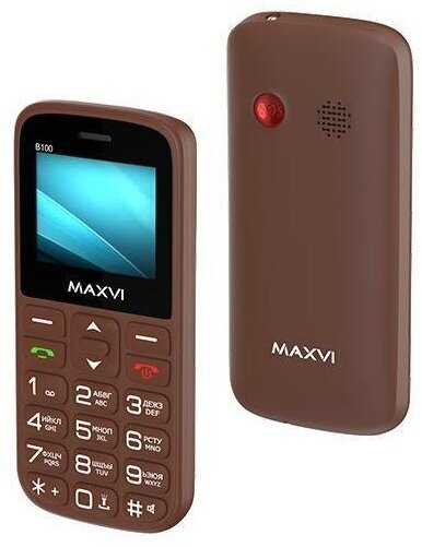 Мобильный телефон Maxvi B100 Коричневый