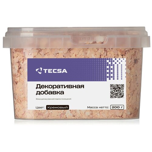 Декоративная добавка для жидких обоев Tecsa, кремовый, 200 г.