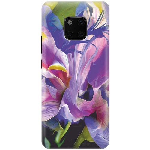 фото Gosso ультратонкий силиконовый чехол-накладка для huawei mate 20 pro с принтом "цветочная абстракция"