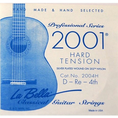 Струна 4-я отдельная LA BELLA 2004H струна 3 я для классической гитары la bella 823
