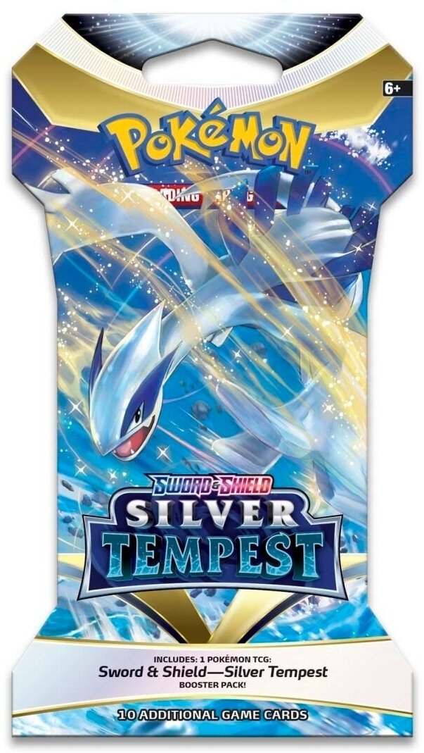 Покемон карты коллекционные: Бустер Pokemon издания Sword and Shield Silver Tempest в картонной упаковке (на английском)