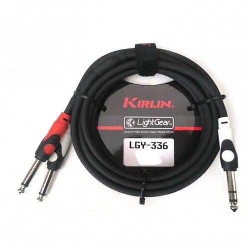 Кабель соединительный Kirlin LGY-336 /2M/BK, 2 метра кабель аудио 1xmini jack 2xjack kirlin lgy 362l 2m wh 2 0m