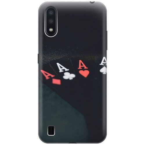 фото Силиконовый чехол на samsung galaxy a01 / самсунг а01 с эффектом блеска "флеш-рояль gosso