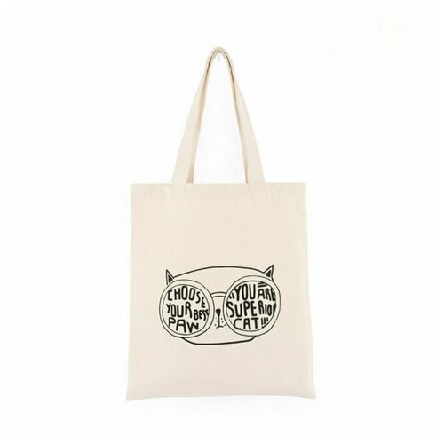 фото Сумка шоппер повседневная, текстиль, бежевый нет бренда