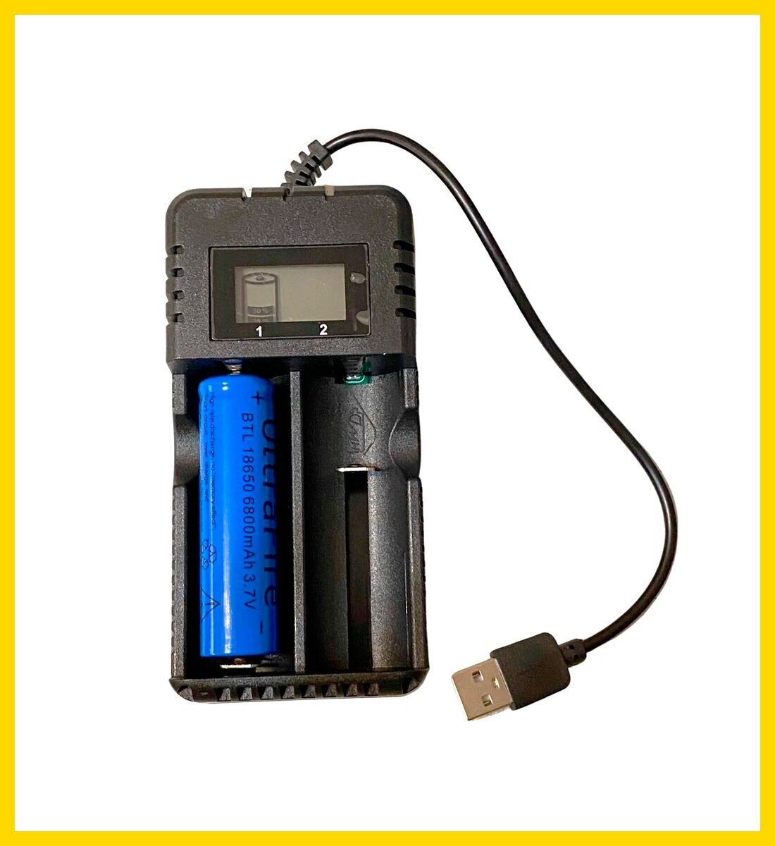 Зарядное устройство для аккумулятора LP90 HD-91B с LCD дисплеем (26650/18650) на 2-слота