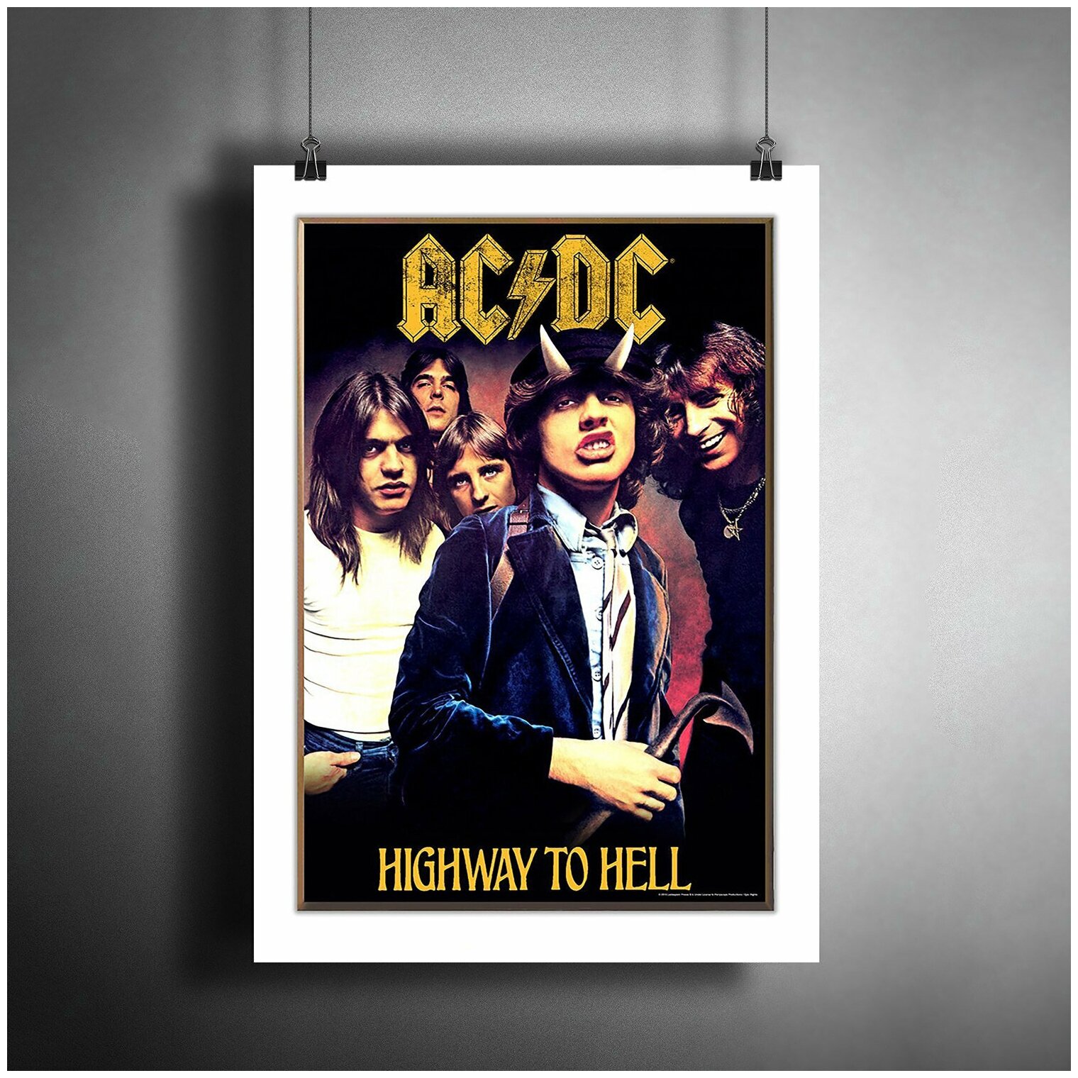 Постер плакат для интерьера "Музыка: Австралийская рок-группа AC/DC" / Декор дома, офиса, комнаты, квартиры A3 (297 x 420 мм)