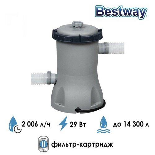 Bestway Фильтр-насос для бассейнов, с картриджем «II», 2006 л/ч, 58383 Bestway