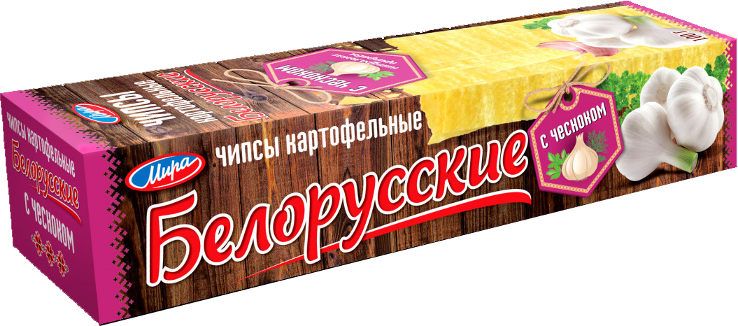 Чипсы картофельные белорусские с чесноком Мира 5 шт по 100 гр