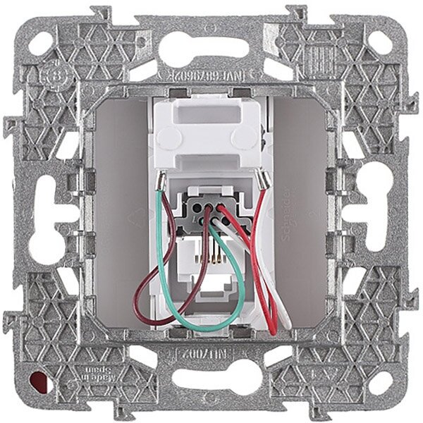 Механизм розетки телефонная UNICA NEW RJ11 одиноч. 4 контакта бел. SchE, SCHNEIDER ELECTRIC NU549218 (1 шт.) - фотография № 5