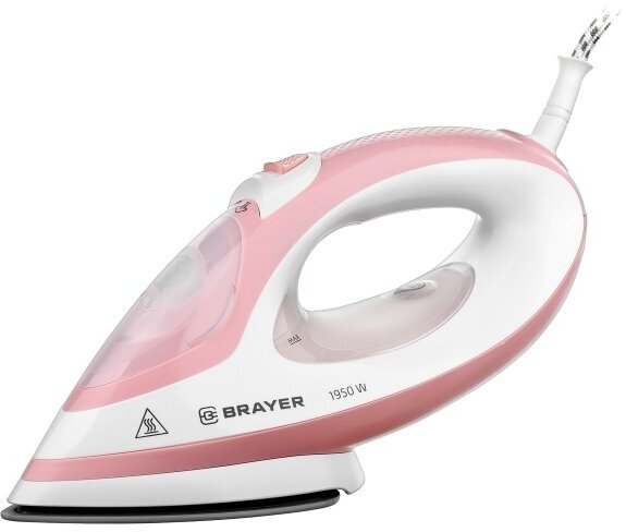 Утюг BRAYER BR4080, дорожный, розовый/белый