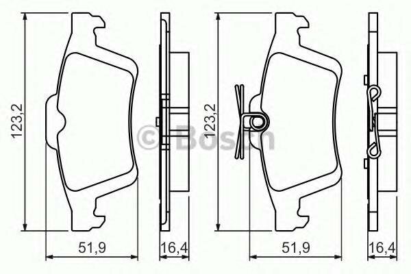 Колодки дисковые задние для peugeot 508 1.6-2.2i/hdi 10 Bosch 0986494528