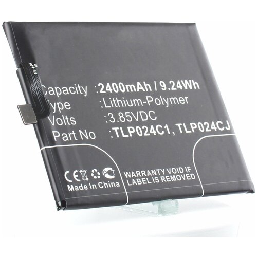 Аккумулятор iBatt iB-B1-M1207 2400mAh для Alcatel, Vodafone TLP024C1, CAC2400011C1, TLP024CJ