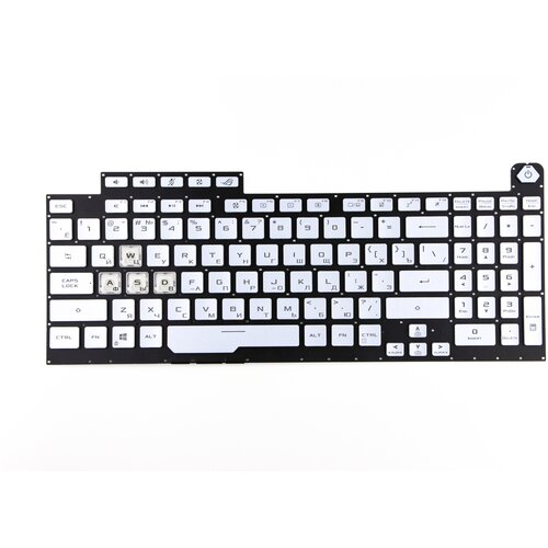 Клавиатура для Asus G731GV G731GU G731GW Серебро p/n V185061B, 0KNR0 661LBBE00 кулер для графической карты asus rog strix g17 g731g g731gv g731gw g731 12 в 5 в постоянного тока 13nr01q0p04011